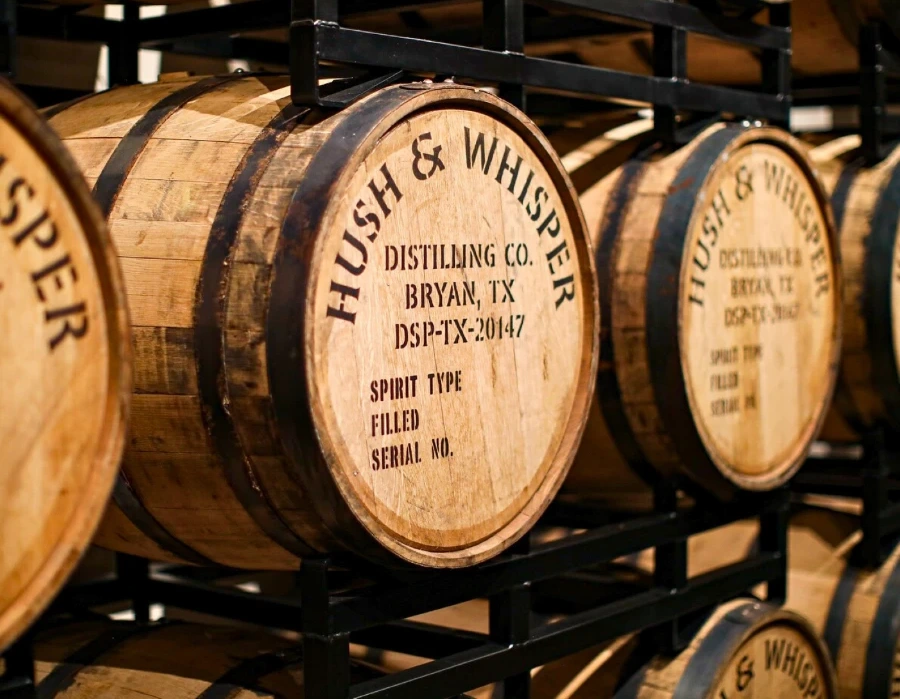 hush and whisper bourbon barrels
