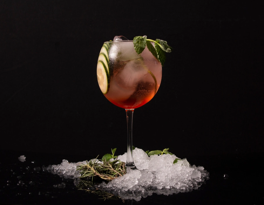 Mediterranean drink in gimlet