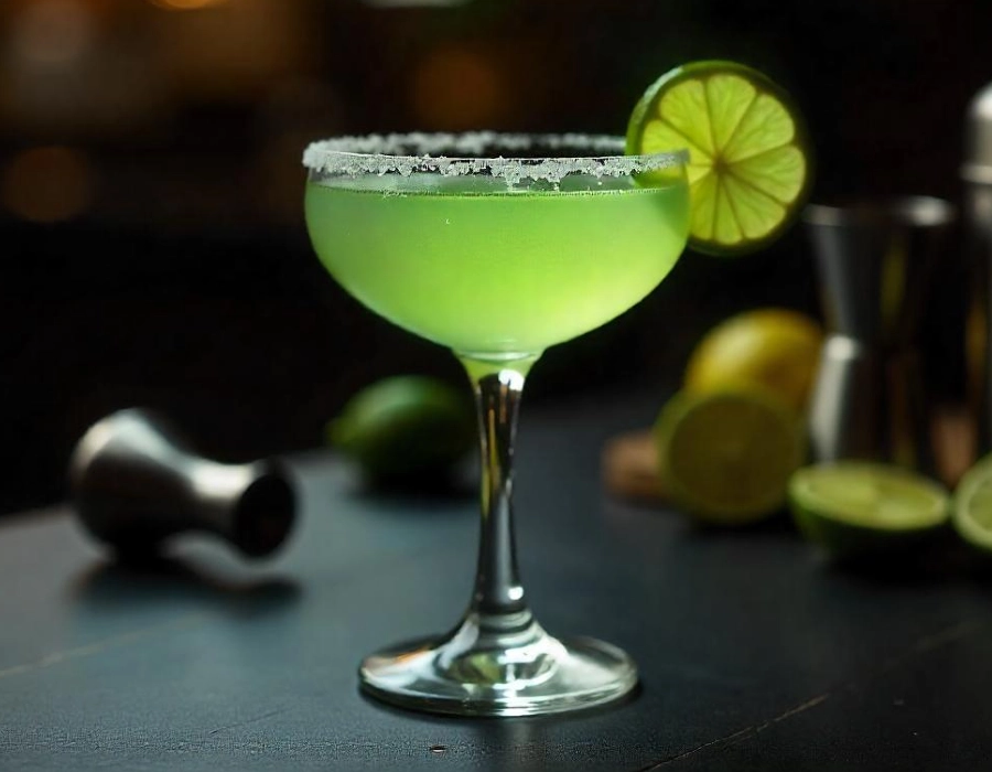 garden gimlet in a glass