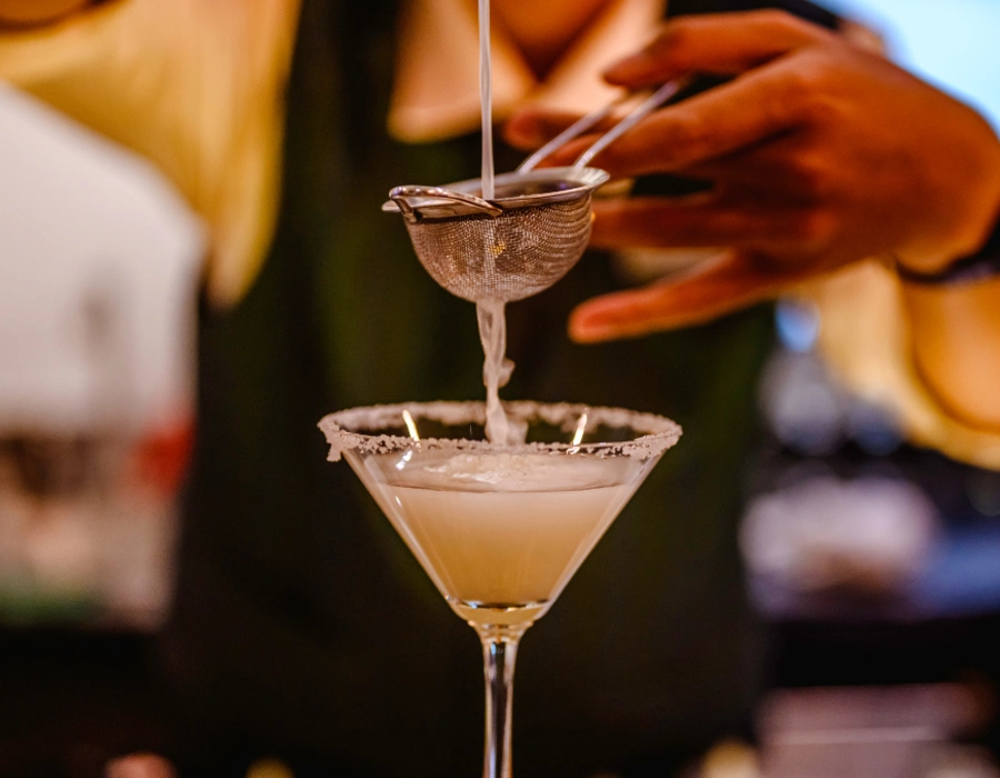 mixologist making a cocktail
