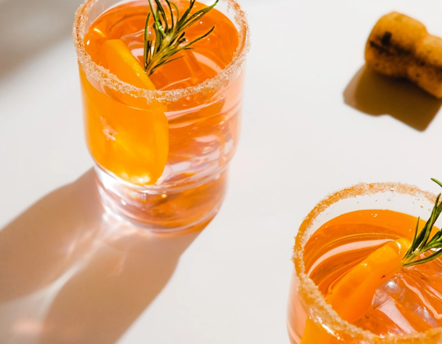 vodka soda infused with orange juice
