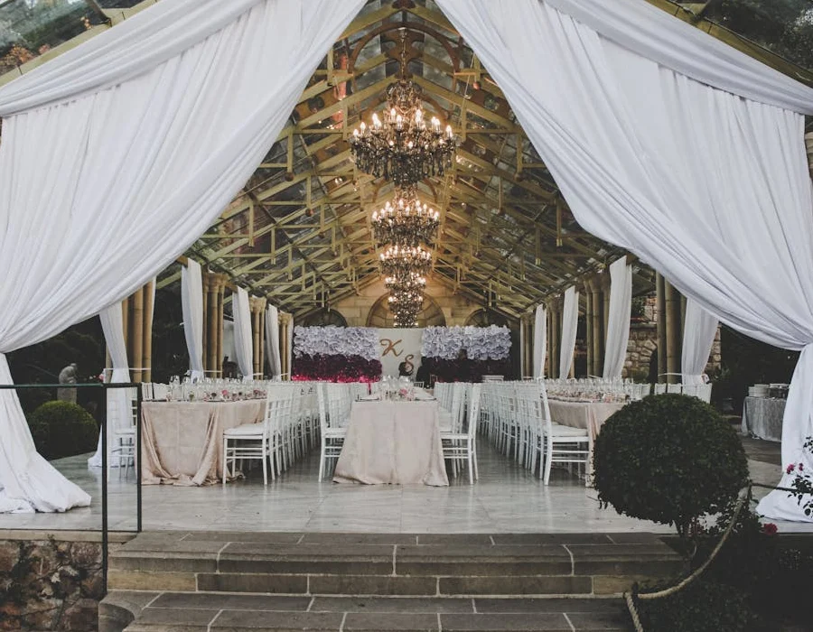 A beautifully decorated indoor venue