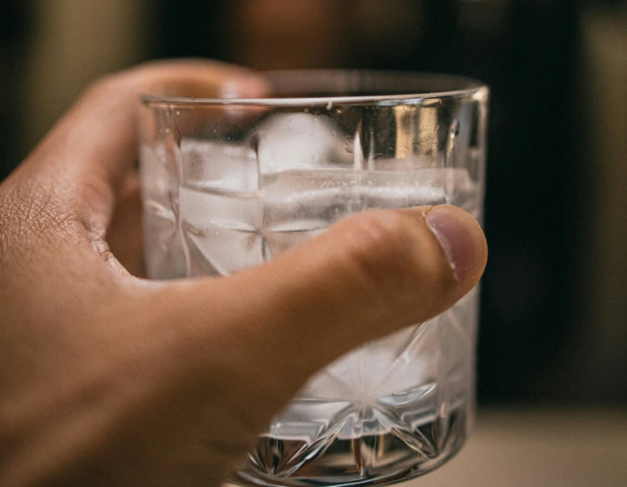 hush and whisper white whiskey on ice