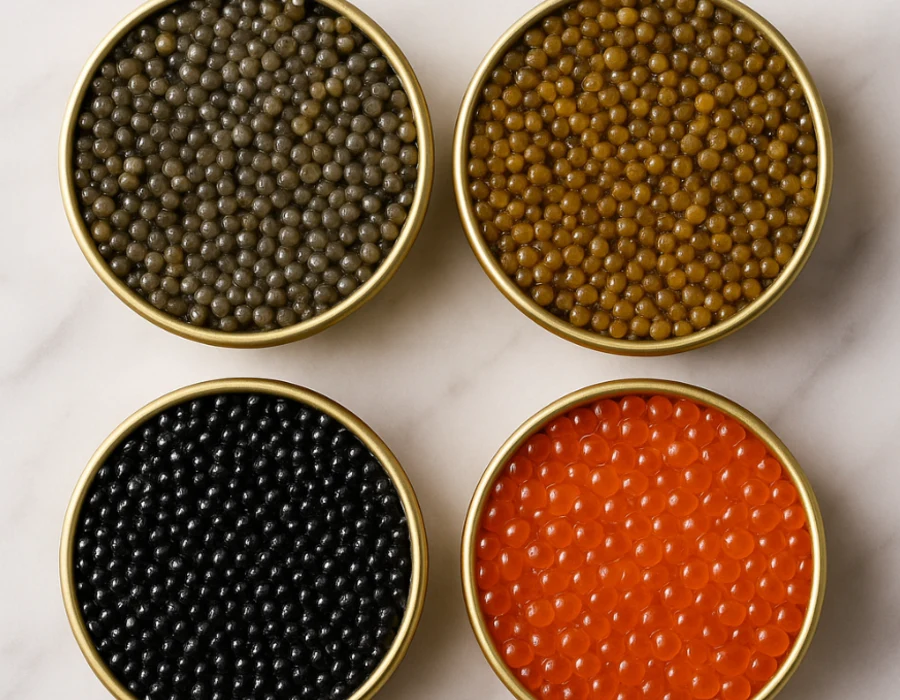 different kinds of caviar