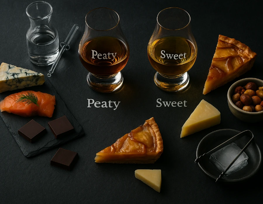 sweet and smoky flavour tasting board
