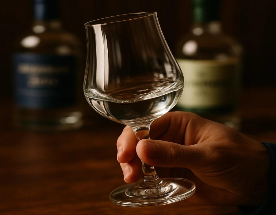 gin in tasting glass