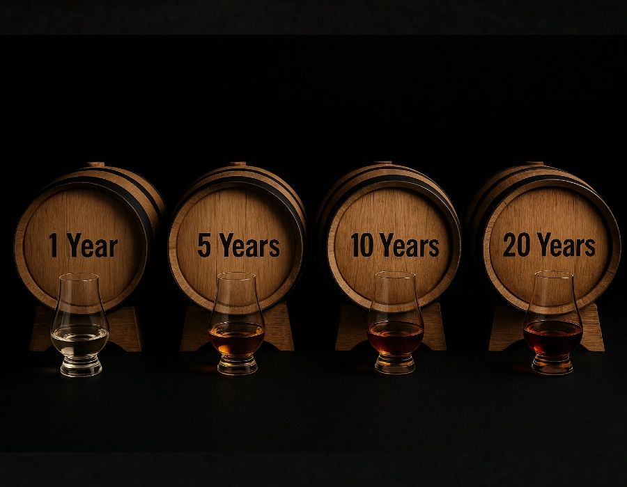 whiskey aging over time