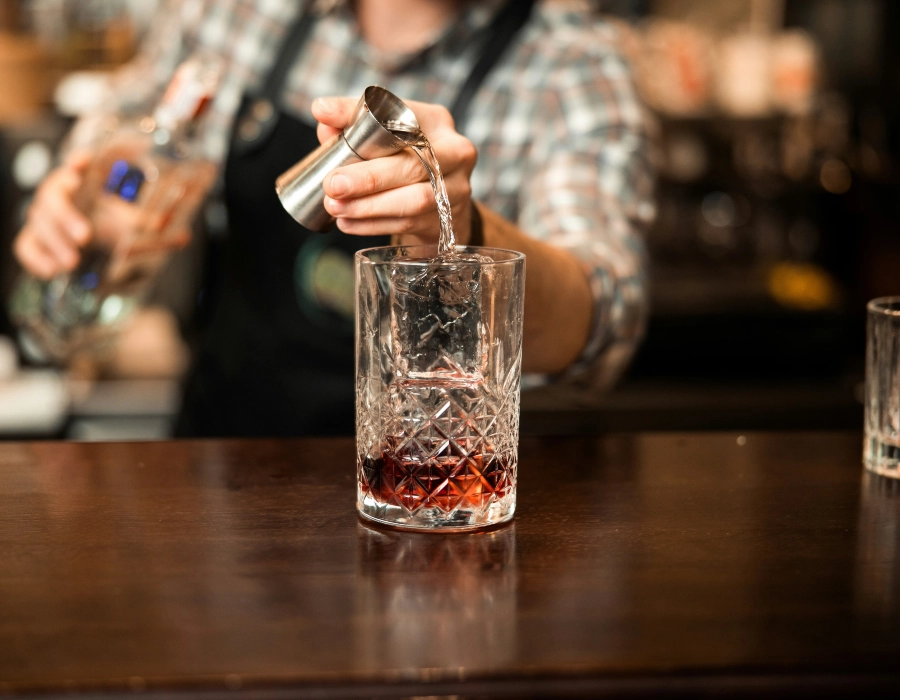 bartender pouring drink