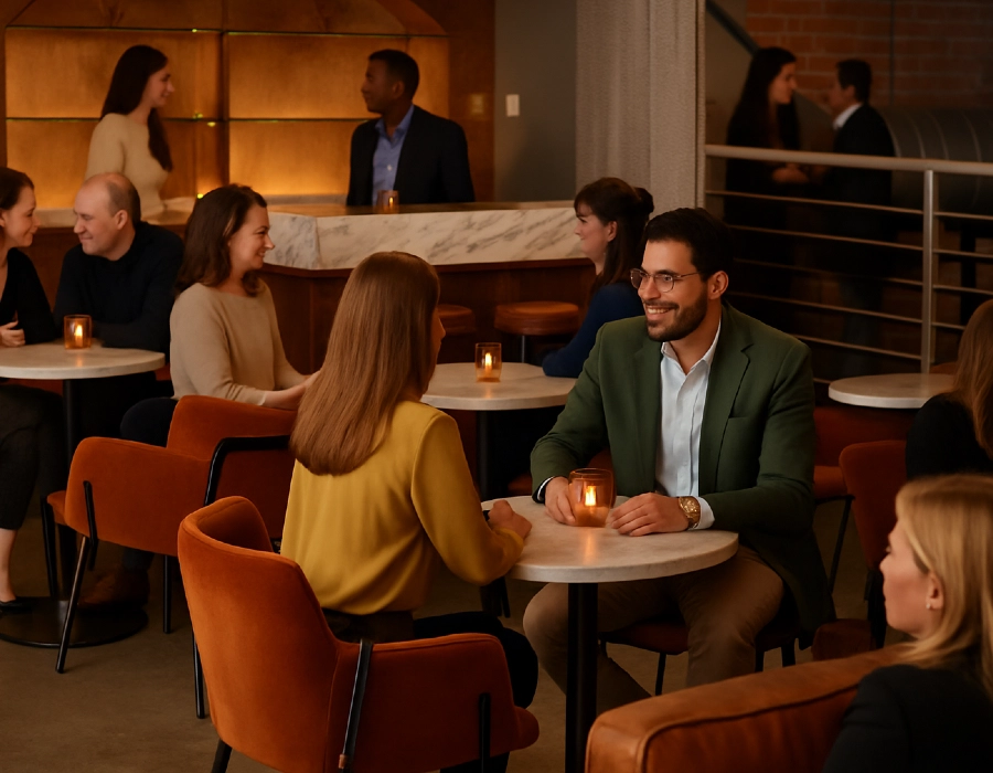 function on the smaller side in the Mezzanine lounge