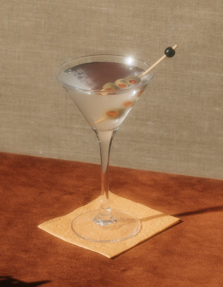 Martini made from organic gin